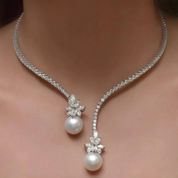 Natalia | Collier élégant et lumineux avec perles en argent sterling