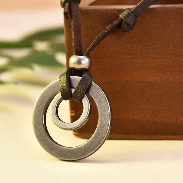 Collier cercles argent vintage