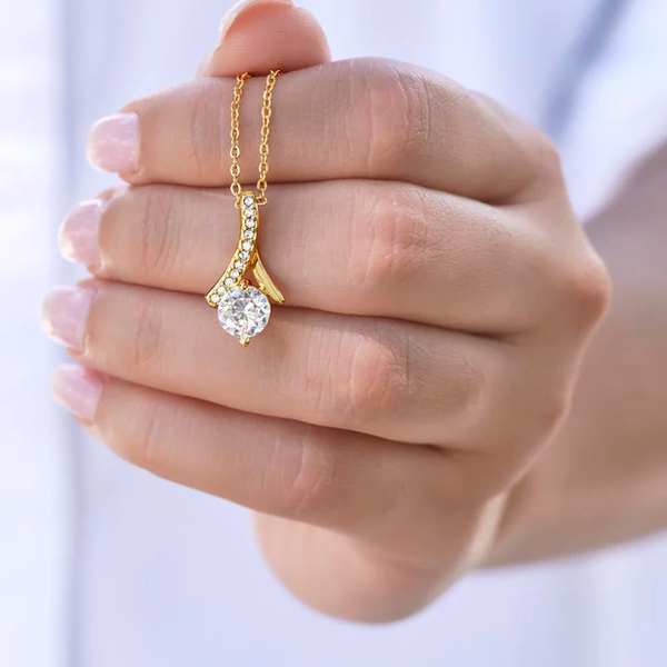 Collier vintage en or avec zircone