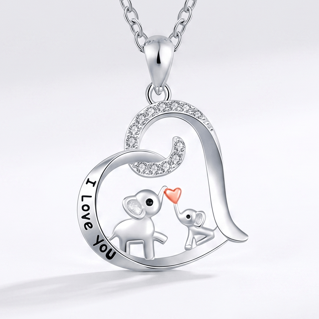 Collier Maman Éléphant Aimante