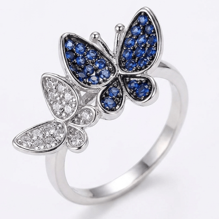 Bague Papillon Minuit & Gel