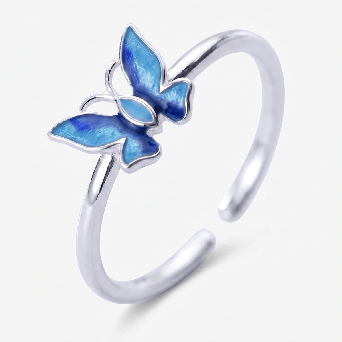 Bague Papillon Ailes Saphir - (AJUSTABLE)