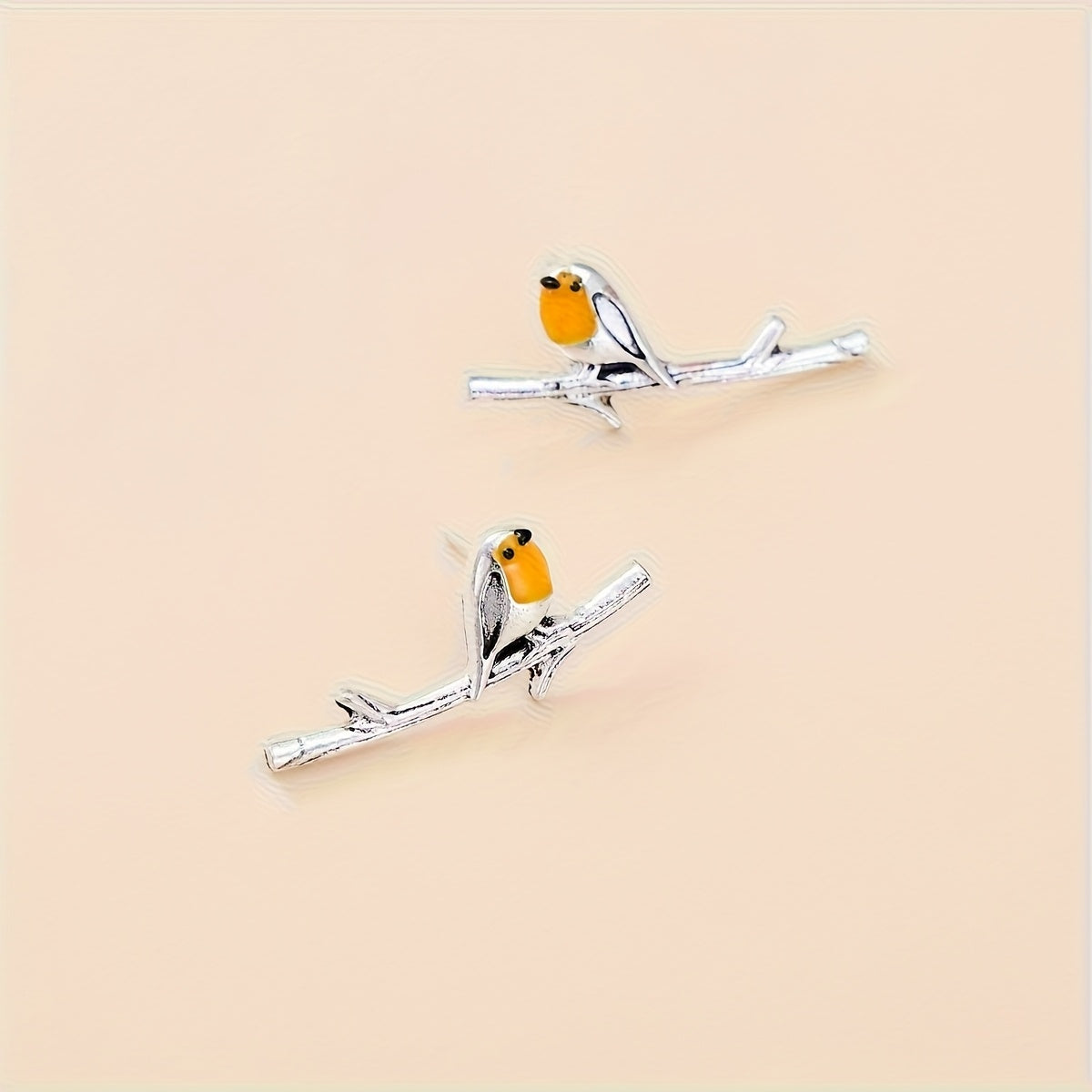 Boucles d'oreilles oiseau de dessin animé