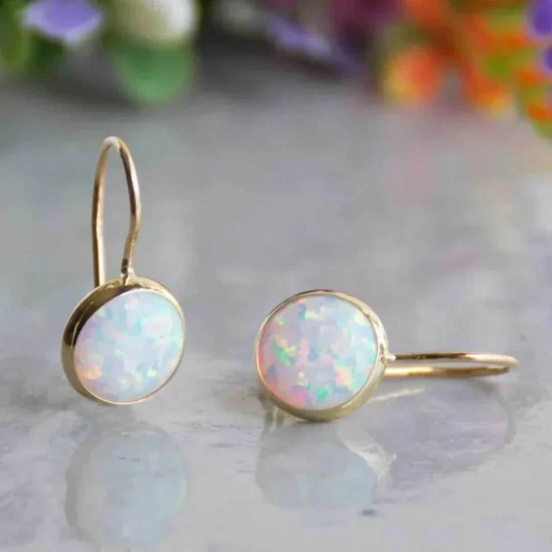 Boucles d'oreilles en opale antique | Or