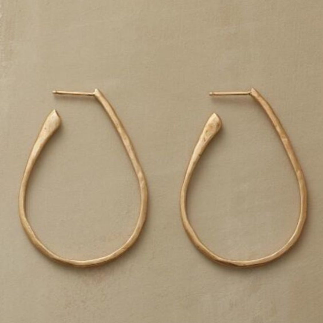 Boucles d'oreilles créoles vintage en or