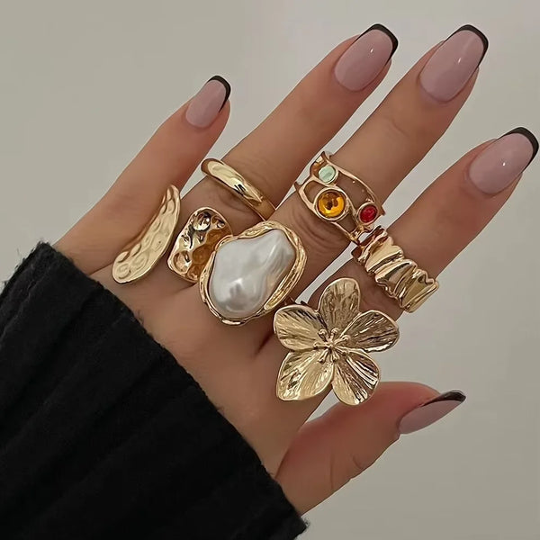 Collection Bague Fleur Perle Baroque