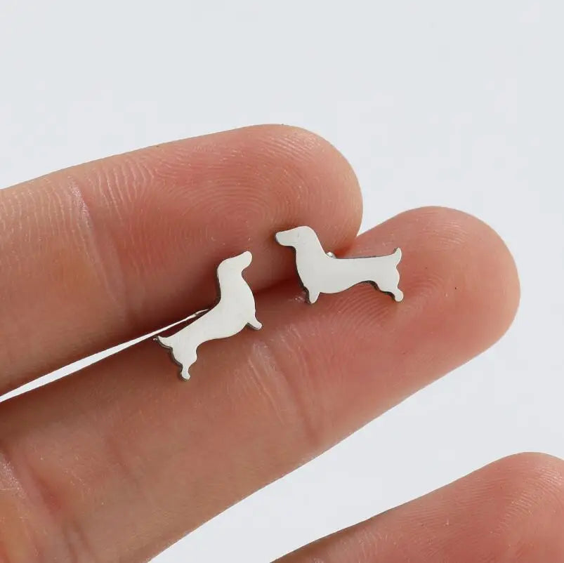 Boucles d'oreilles en stud Teckel