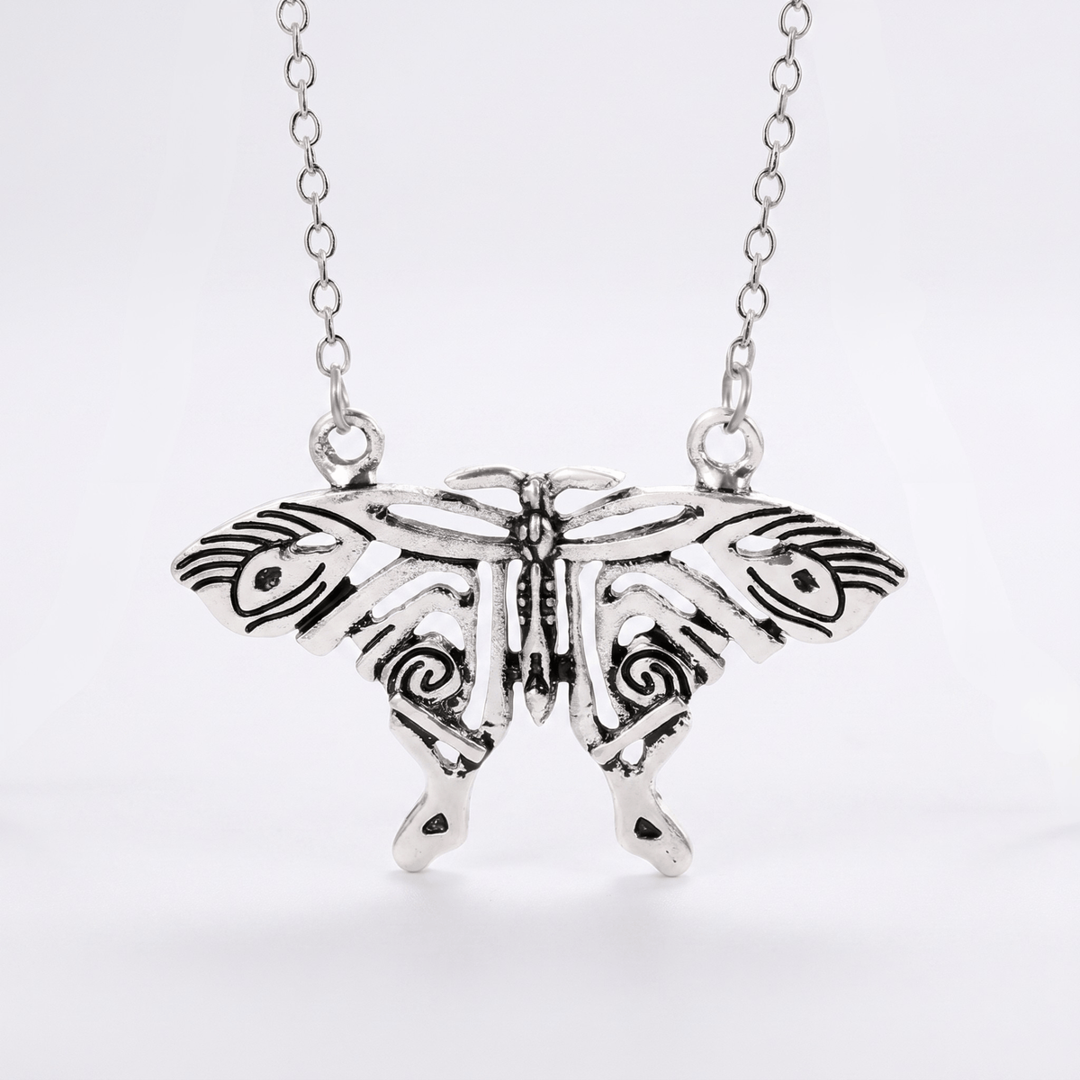 Collier Papillon Luna Argenté