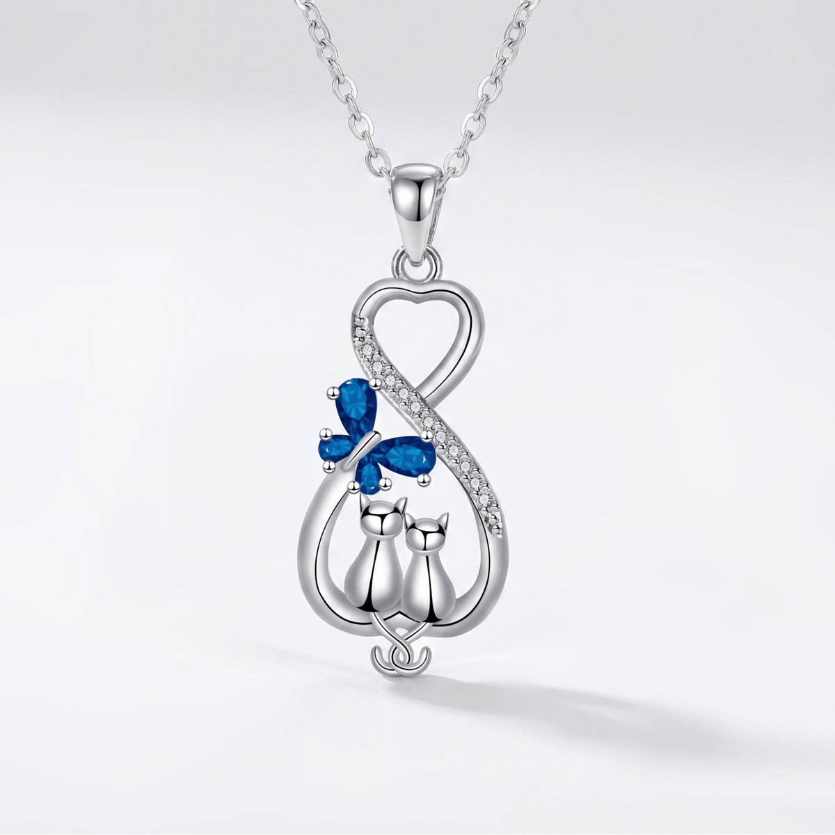 Collier Chat Saphir
