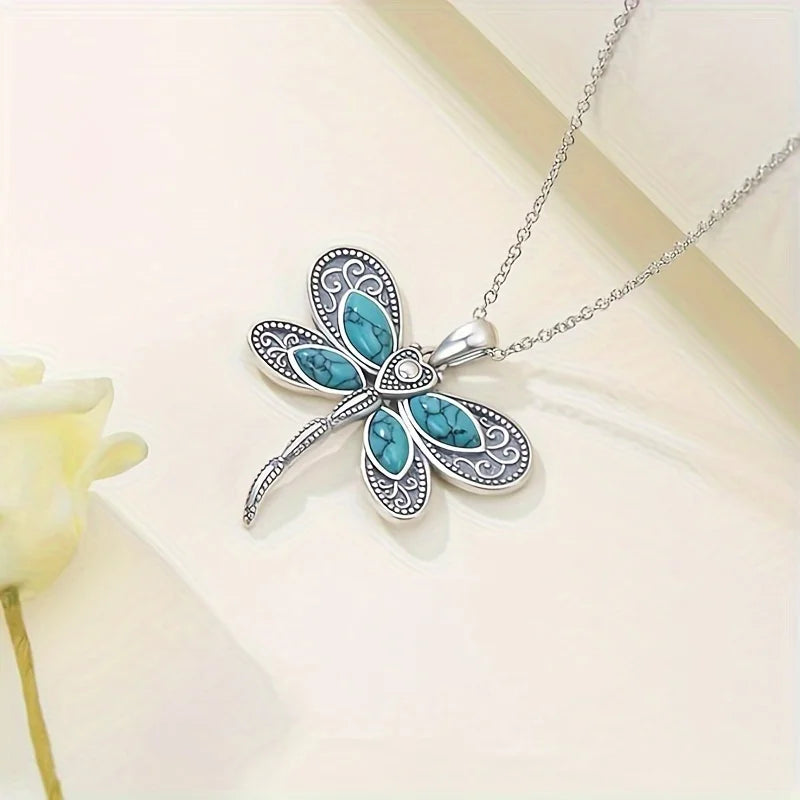 Collier pendentif libellule Rêves d'argent