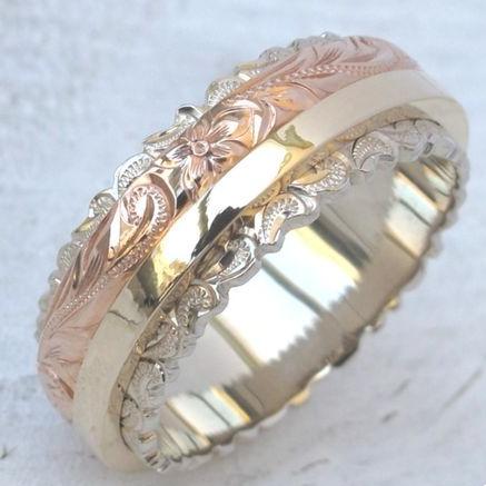 Bague florale « Rose Vintage » dorée