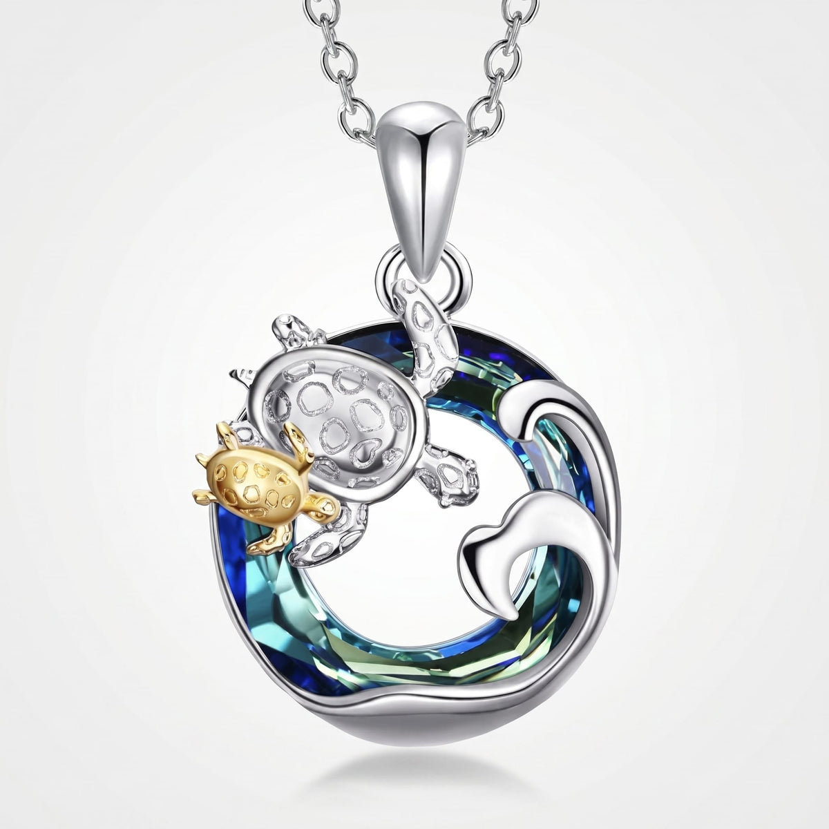 Collier Tortue Vague Océan