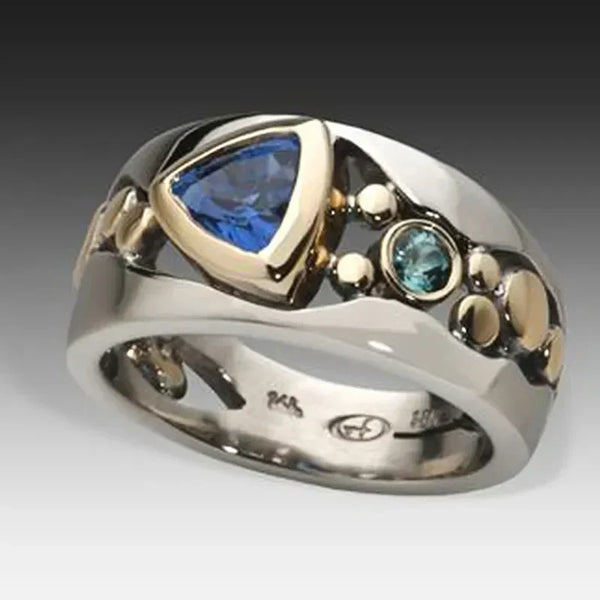 Bague Antique en Gemme de Glace | Or Blanc