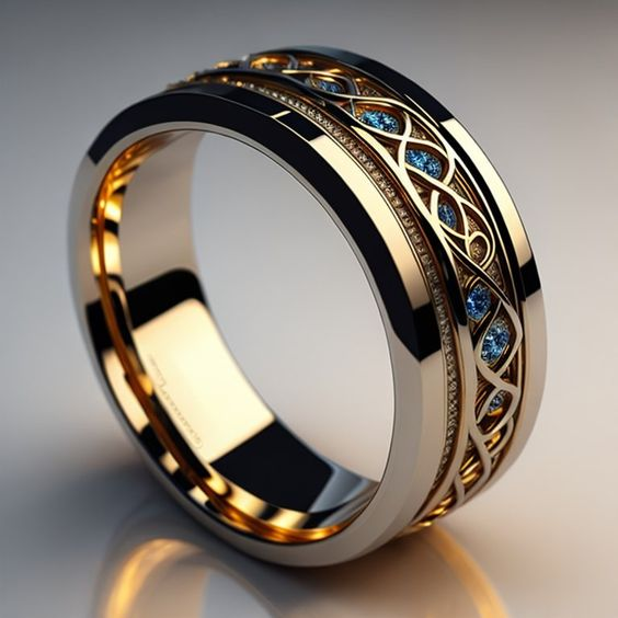Bague d'infini dorée vintage