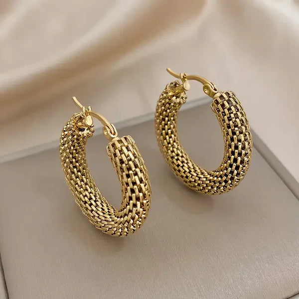 Boucles d'oreilles créoles Golden Tide | Or