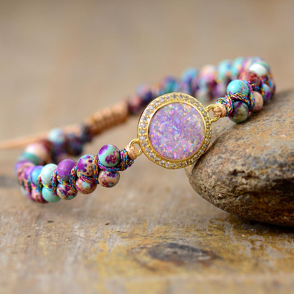 Bracelet opale et jaspe
