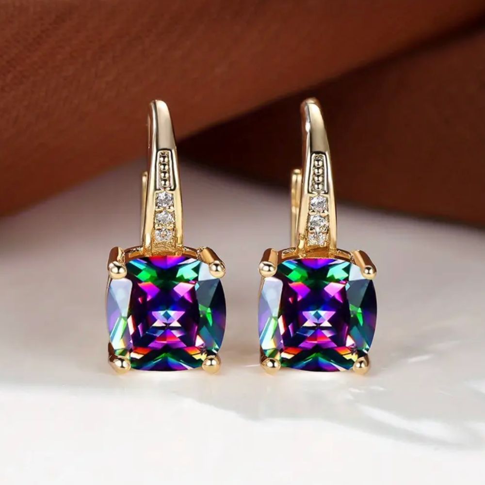 Boucles d'oreilles en pierre mystique